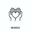 © Turgay Gasimli - respect icon vector. respect sign symbol for your design