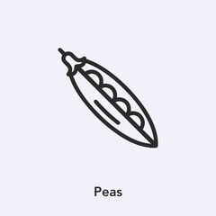 Poster - peas icon vector sign symbol