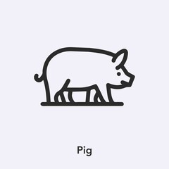 Poster - pig icon vector sign symbol