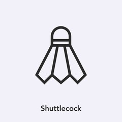 Poster - shuttlecock icon vector sign symbol