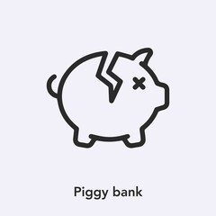 Poster - piggy bank icon vector sign symbol