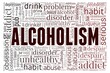 © Colored Lights - Alcoholism word cloud isolated on a white background.
