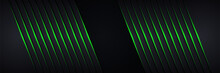 Modern Abstract Futuristic Hexagon Carbon Fiber And Glowing Light Green Luminous Lines In Black Dark Room Technology Background