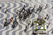 © hectorchristiaen - aerial View of the pavement calcadas waves at Monument of the Discoveries in Belem, Lisbon, Portugal