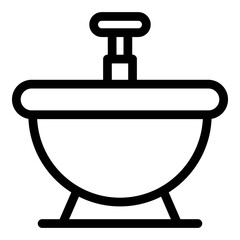 Poster - Apartment bidet icon. Outline apartment bidet vector icon for web design isolated on white background