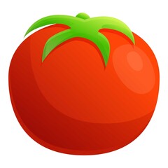 Poster - Farm eco tomato icon. Cartoon of farm eco tomato vector icon for web design isolated on white background