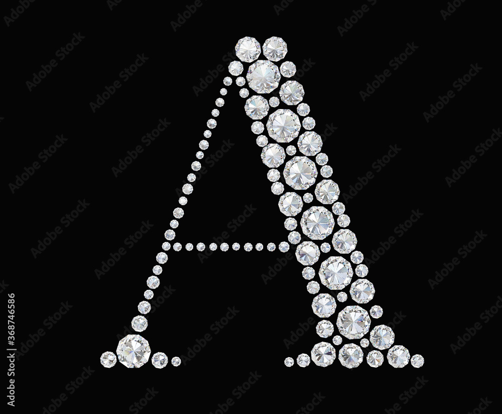 Diamond a letter discount