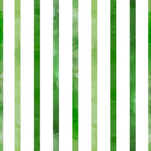 Beautiful Vector Seamless Pattern With Watercolor Green Stripes. Stock Illustration.