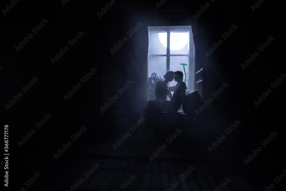 Beautiful Passionate Young Couple Lying On Bed And Having Sex Sensual 