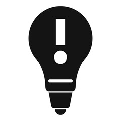 Poster - modern bulb idea icon. simple illustration of modern bulb idea vector icon for web design isolated o