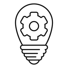 Poster - Innovation bulb idea icon. Outline innovation bulb idea vector icon for web design isolated on white background