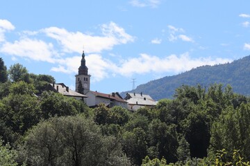 Vue d'ensemble de Conflans, cité médiévale d'Albertville, ville d'Albertville, département Savoie, France