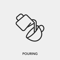 Poster - pouring icon vector. Linear style sign for mobile concept and web design. pouring symbol illustration. Pixel vector graphics - Vector.