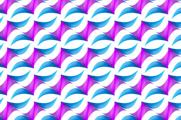 Poster - abstract modern Seamless Pattern like a Boomerang or ninja shuriken on white background with purple and blue gradient.