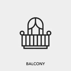 Poster - balcony icon vector sign symbol