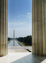 Washington Monument And National Mall Reflecting Pool From The Lincoln Memorial