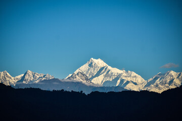 mountains and clouds