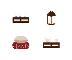 Poster - Outdoor leisure flat color vector objects set