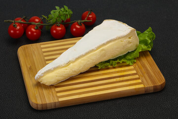 Brie cheese triangle served salad