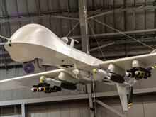 American Unmanned Aerial Vehicle In A Hanger