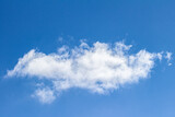 Fototapeta Niebo - a single cloud in the blue sky, white cloud, sky with blue and white