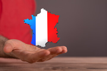 3d Digital France map country illustration