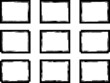 © miloje - Vector Frames. rectangles for image. distress texture . Grunge Black borders isolated on the background . Dirt effect . geometric shapes for your design
