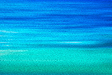 Poster - Abstract background of blue sea wave Watercolor illustration