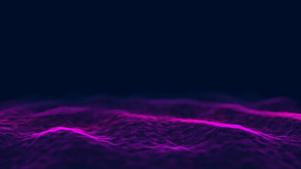 Fototapete - Computer geometric digital connection structure. Business inteligence technology background. Binary code algorithms deep learning. Abstract 3D rendering. Artificial intelligence
