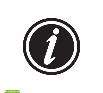 Information sign icon vector logo design template