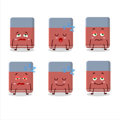 Sticker - Cartoon character of eraser with sleepy expression