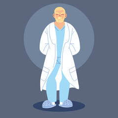 Poster - doctor standing with medical gown