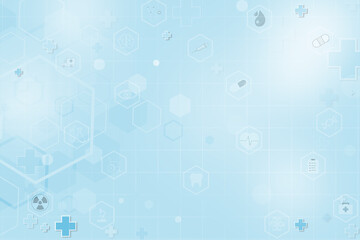 Wall Mural - blue abstract background on health concept