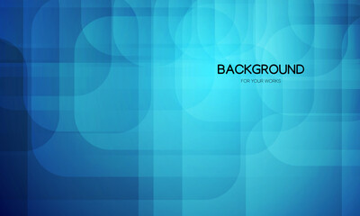 Aufkleber - Abstract background vector illustration. Blue gradient with transparent rounded rectangles.