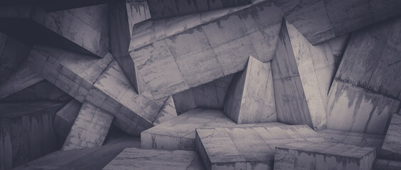 Wall Mural - minimalistic geometric abstract background of a concrete wall.