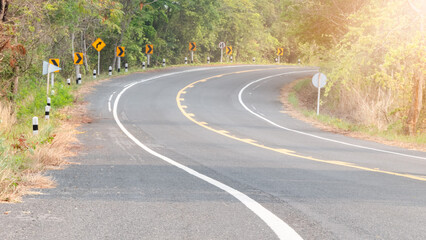 winding road in the countryside