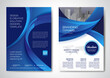 © imoooun - Template vector design for Brochure, AnnualReport, Magazine, Poster, Corporate Presentation, Portfolio, Flyer, infographic, layout modern with blue color size A4, Front and back, Easy to use and edit.