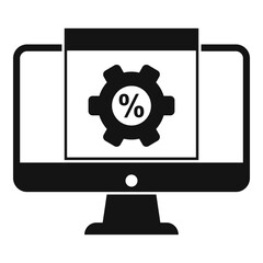 Poster - monitor conversion rate icon. simple illustration of monitor conversion rate vector icon for web des