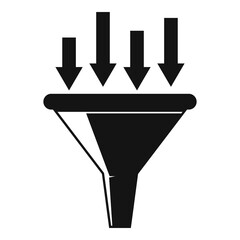 Poster - Conversion rate funnel icon. Simple illustration of conversion rate funnel vector icon for web design isolated on white background
