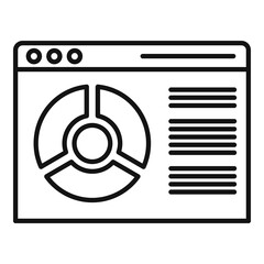 Aufkleber - Conversion rate web page icon. Outline conversion rate web page vector icon for web design isolated on white background