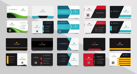 Set of corporate business card bundle.