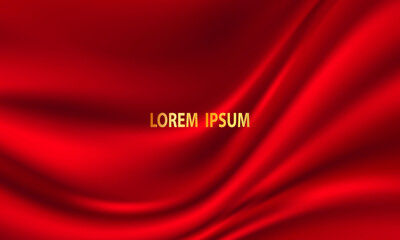 Abstract gradients, fabric red waves banner template background.