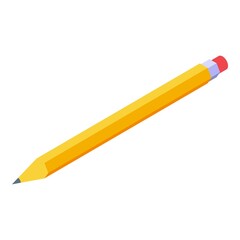 Poster - Auditor pencil icon. Isometric of auditor pencil vector icon for web design isolated on white background