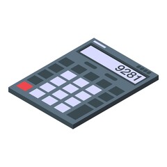 Poster - Auditor calculator icon. Isometric of auditor calculator vector icon for web design isolated on white background