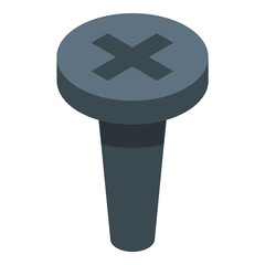 Poster - Shoe repair screw icon. Isometric of shoe repair screw vector icon for web design isolated on white background