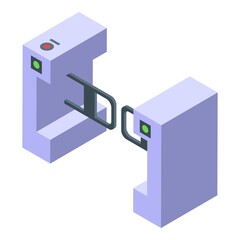 Poster - Turnstile control icon. Isometric of turnstile control vector icon for web design isolated on white background