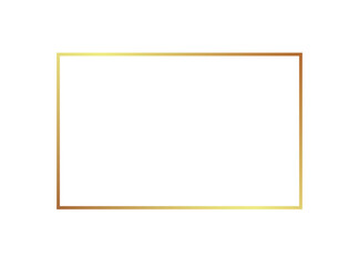 Wall Mural - Gold frame border golden vector thin boarder square element