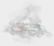 cloud set and smoke isolated on transparent background