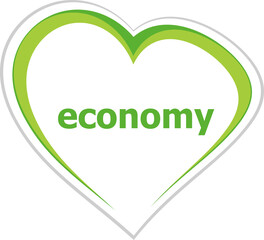 Poster - Text Economy. Business concept