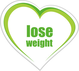 Poster - Text lose weight. Social concept
